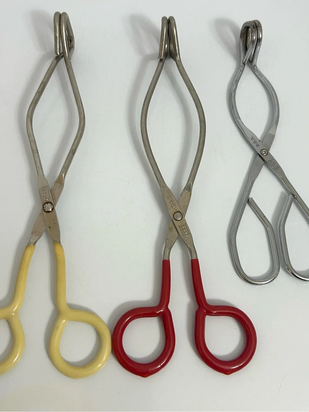 Vintage Ekco Tongs lot (2) 10” & 1 (8”)